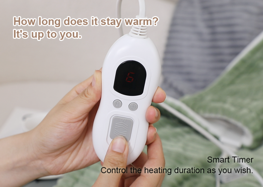 Ribbed Flannel Electric Throw Blanket Details